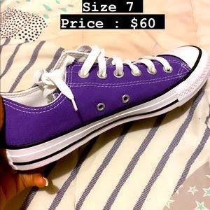 1 pair of New purple Converse for sale
